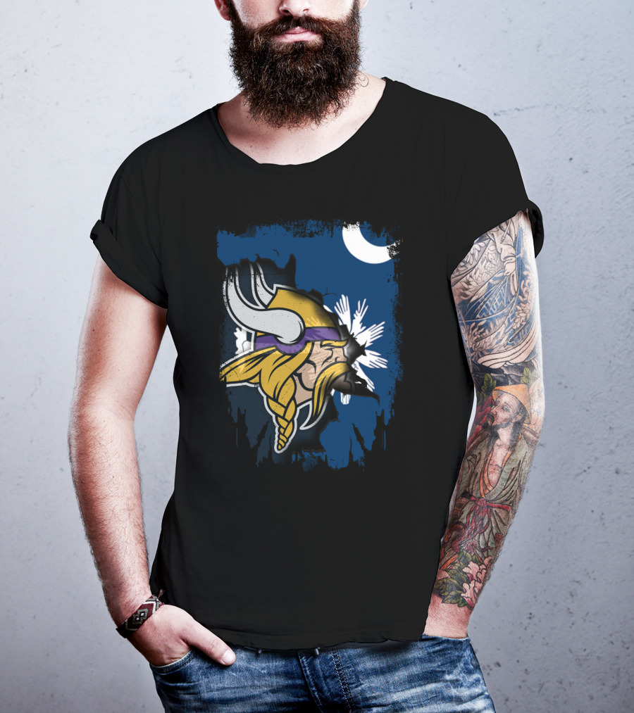 Together South Carolina Vikings Helmet And Palmetto Moon T-Shirt