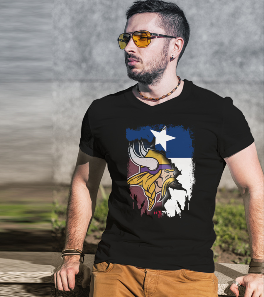 Texas Pride With Vikings Spirit T-Shirt