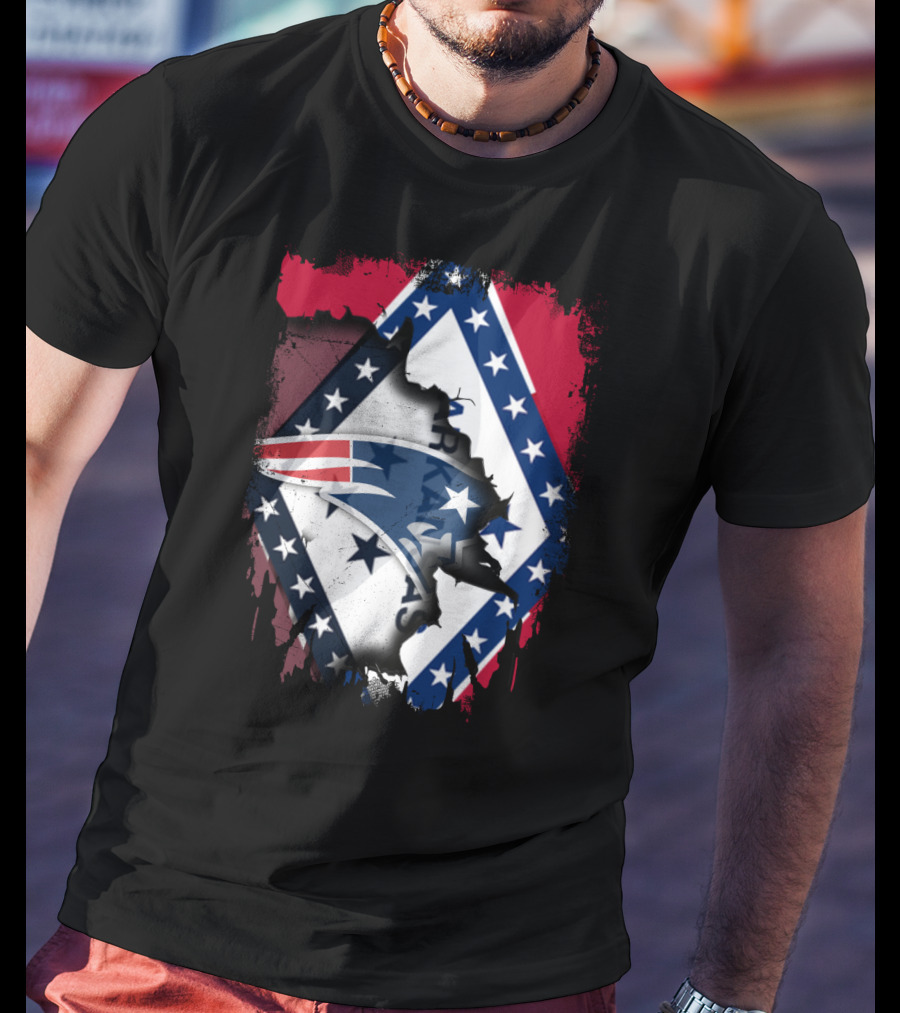 Together Arkansas With Patriots Stars And Stripes Flag Fusion T-Shirt