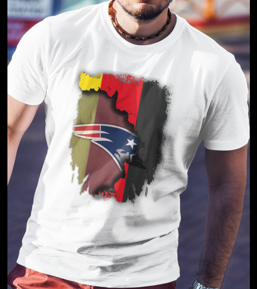 Patriots Logo On Germany Flag Background Together T-Shirt