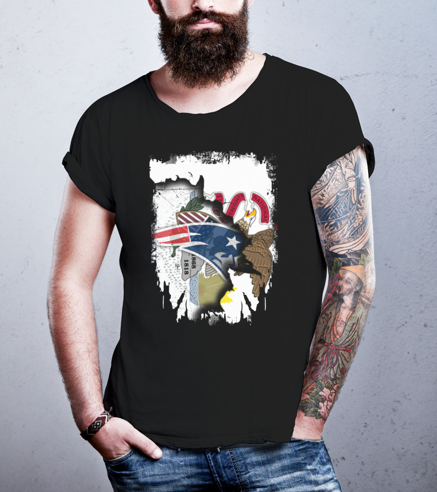 Together Illinois With Patriots Logo And State Seal Blend T-Shirt