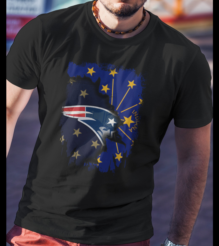 Together Indiana Patriots Emblem With State Stars T-Shirt