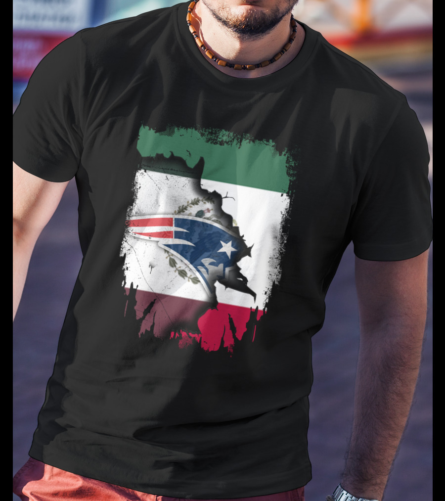 Together With Mexico And Patriots Flag T-Shirt
