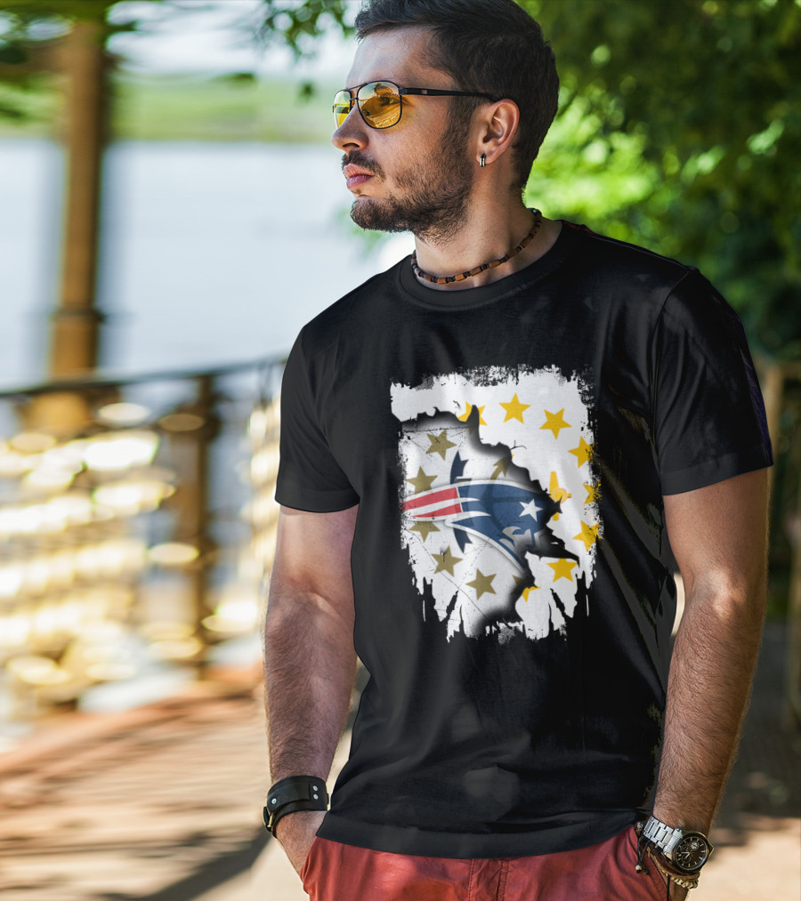 Together Rhode Island Patriots Star-Spangled Unity T-Shirt