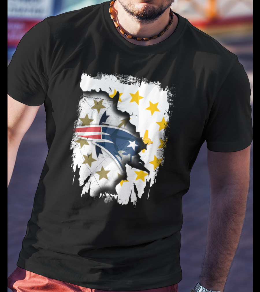 Together Rhode Island Patriots Star-Spangled Unity T-Shirt
