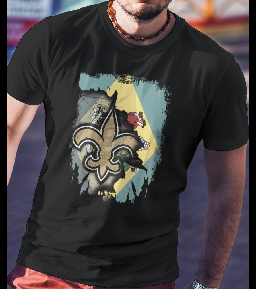 Delaware And Saints Fleur-de-Lis United Collaboration T-Shirt