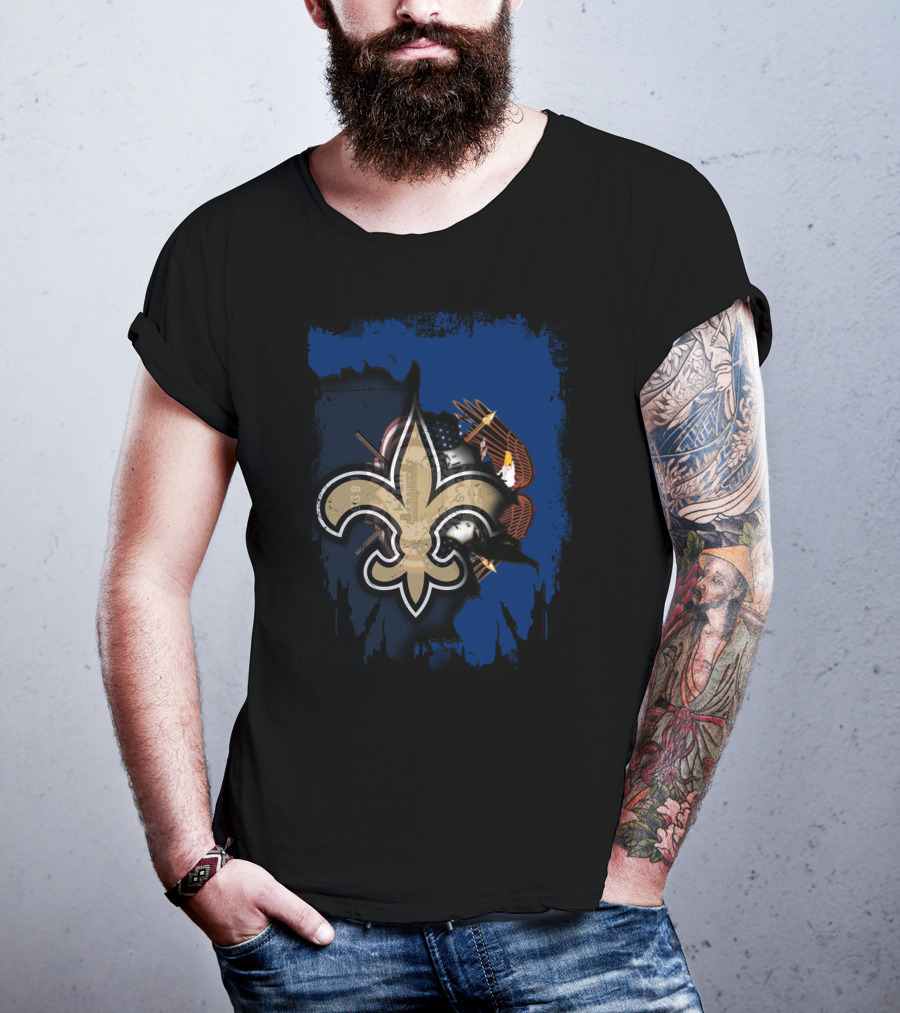 Utah Saints Fleur-de-Lis And Flag Unity T-Shirt