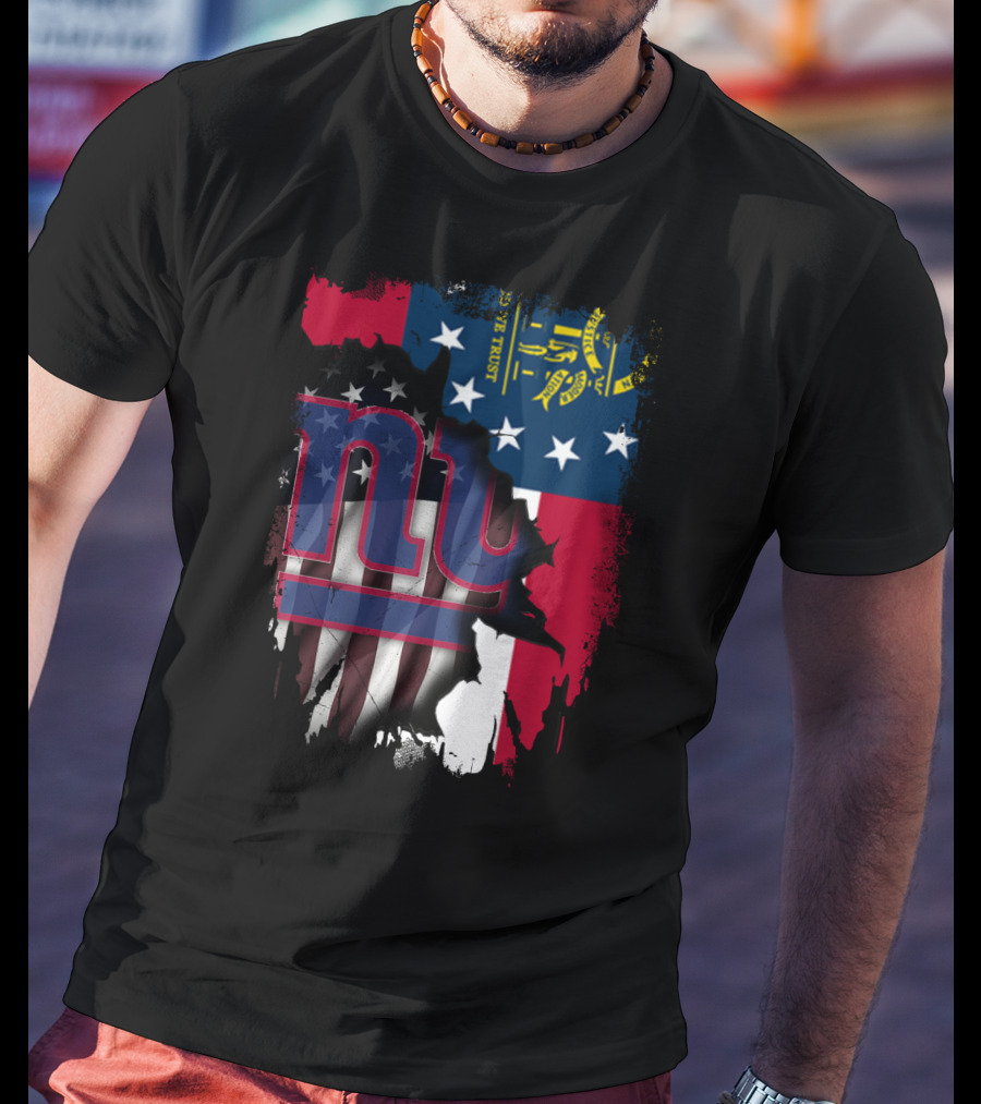 Together Georgia With Giants American Flag And State Symbolism T-Shirt