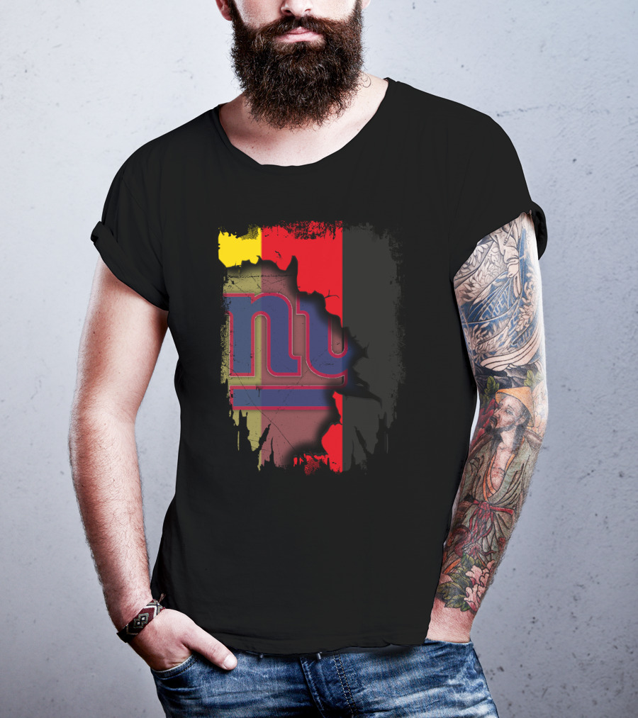 Together Germany New York Giants Flag Background T-Shirt