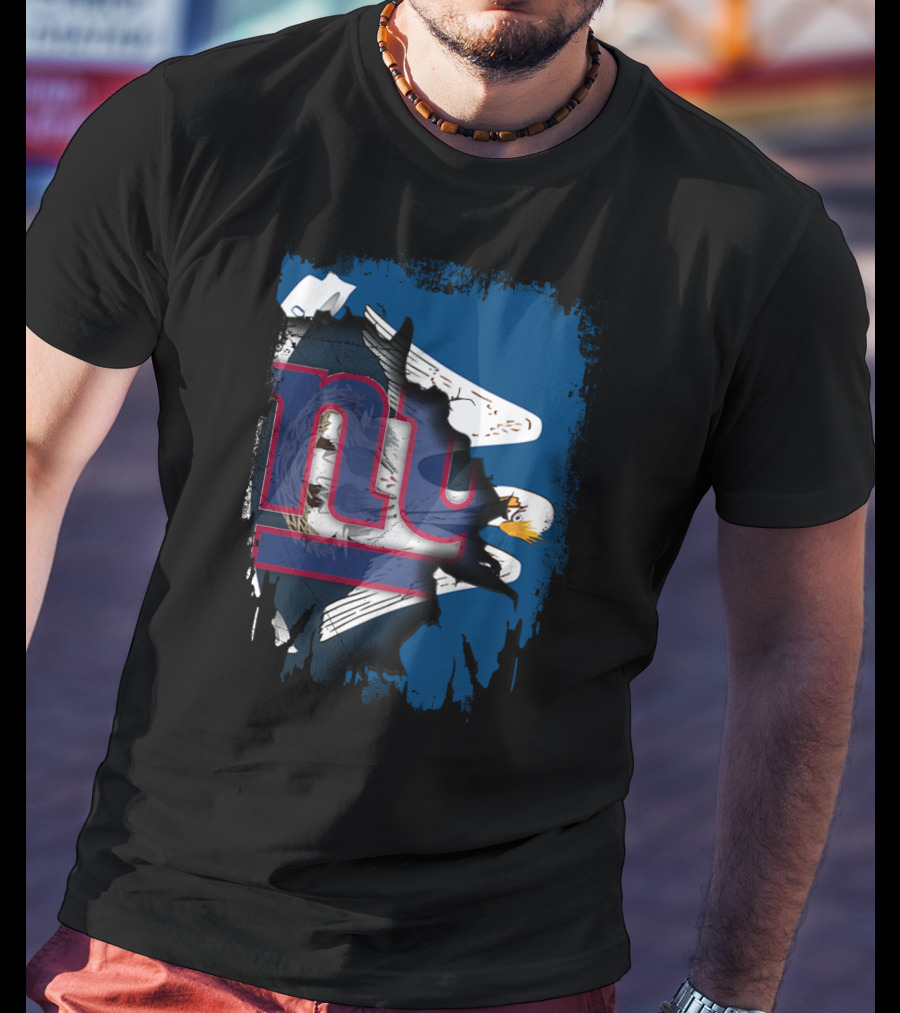 New York Giants Together Louisiana Eagles Collaboration T-Shirt