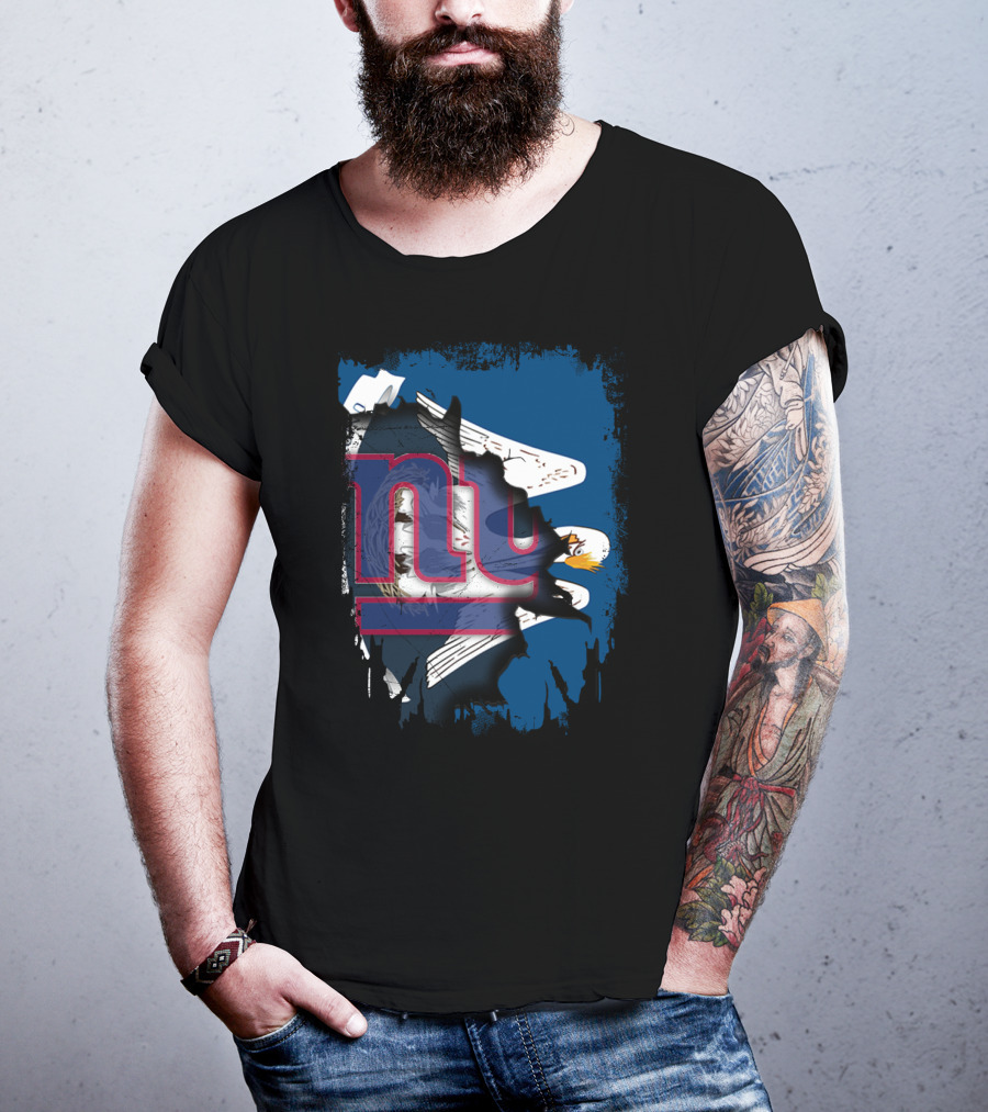 New York Giants Together Louisiana Eagles Collaboration T-Shirt