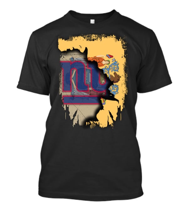 New Jersey Giants Together Flag Fusion T-Shirt