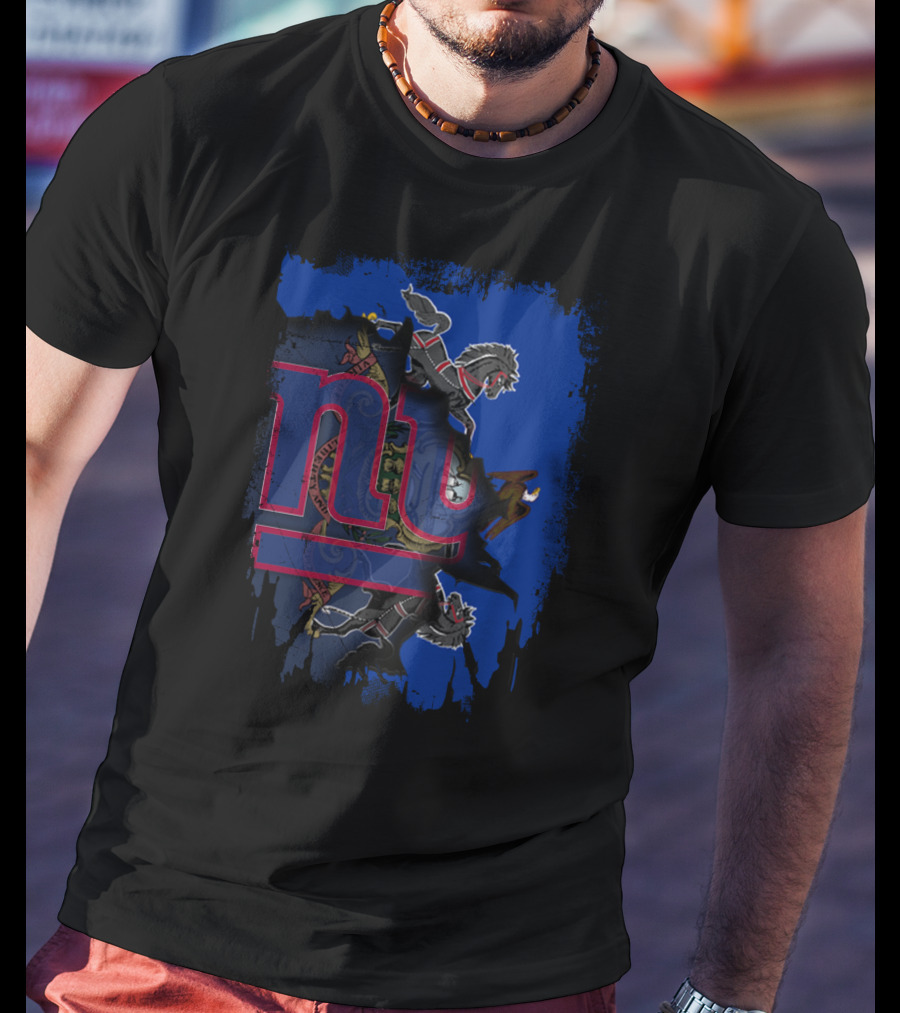Pennsylvania Emblem With New York Giants Logo Integration T-Shirt