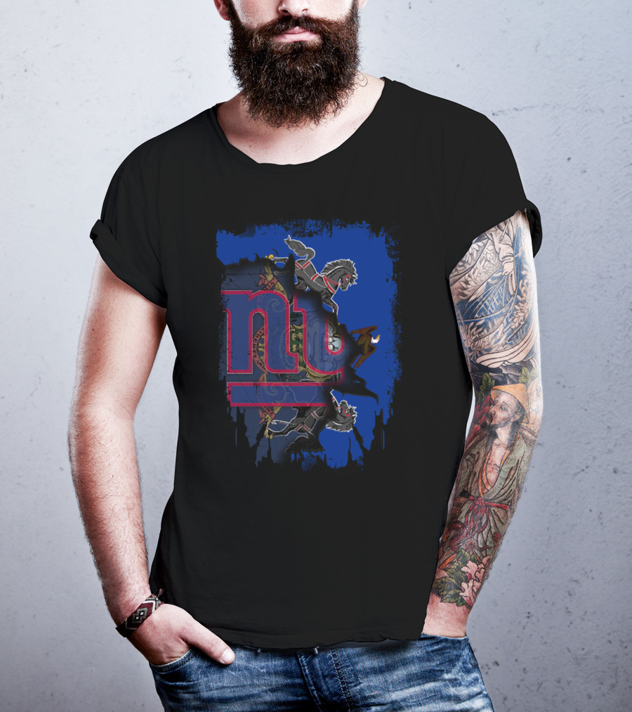 Pennsylvania Emblem With New York Giants Logo Integration T-Shirt
