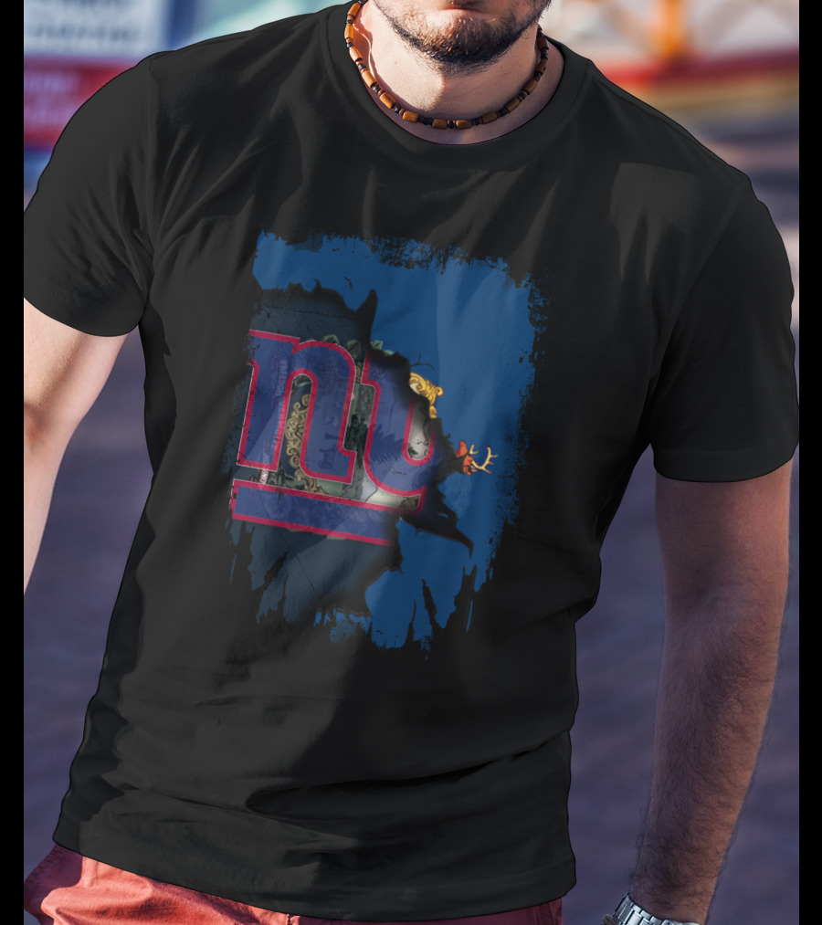 New York Giants Emblem With Vermont State Motif T-Shirt