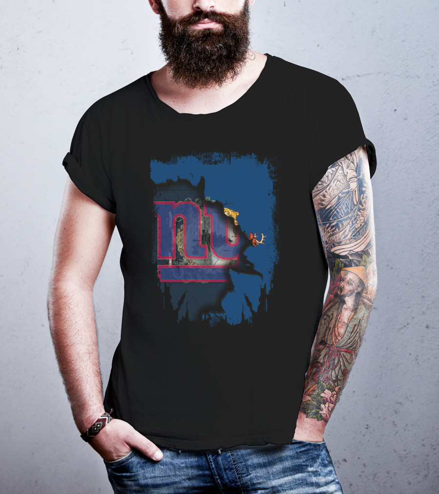 New York Giants Emblem With Vermont State Motif T-Shirt