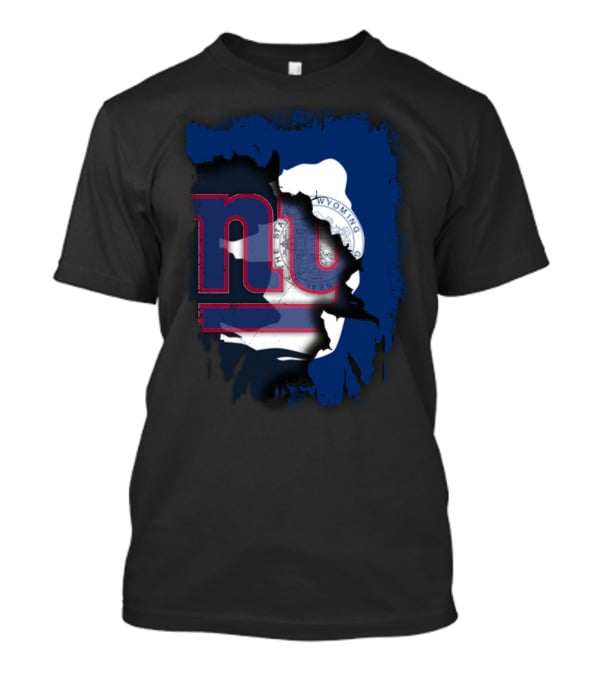 Wyoming Giants Together With State Silhouette And Flag Colors T-Shirt