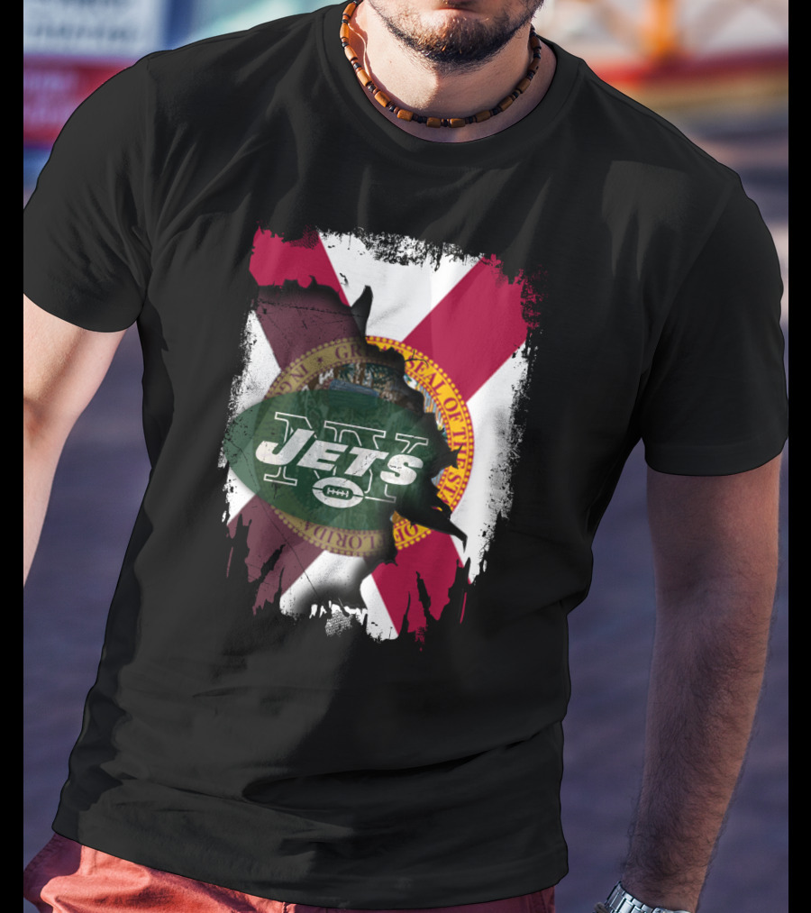 Florida State Flag New York Jets Collaboration T-Shirt