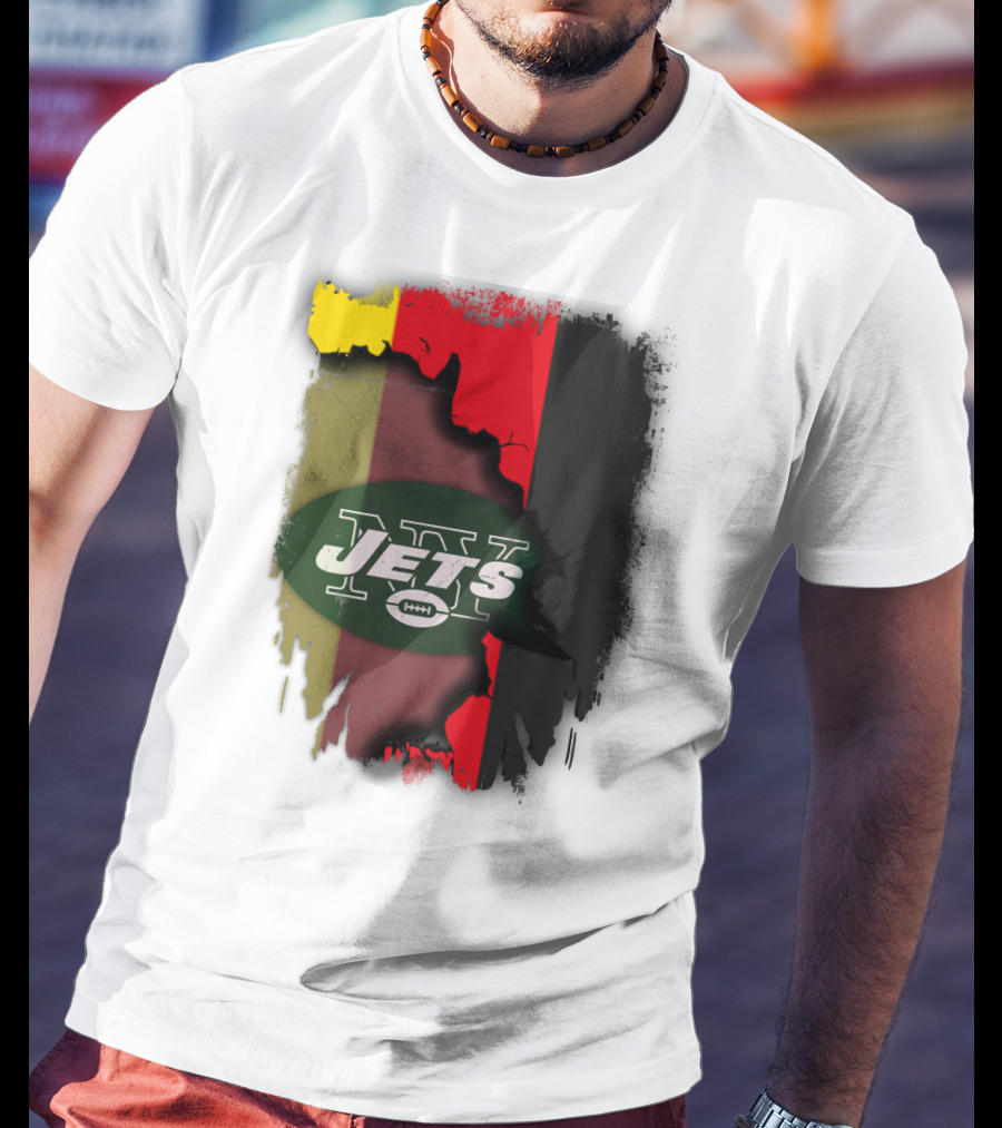 Germany Flag With New York Jets T-Shirt