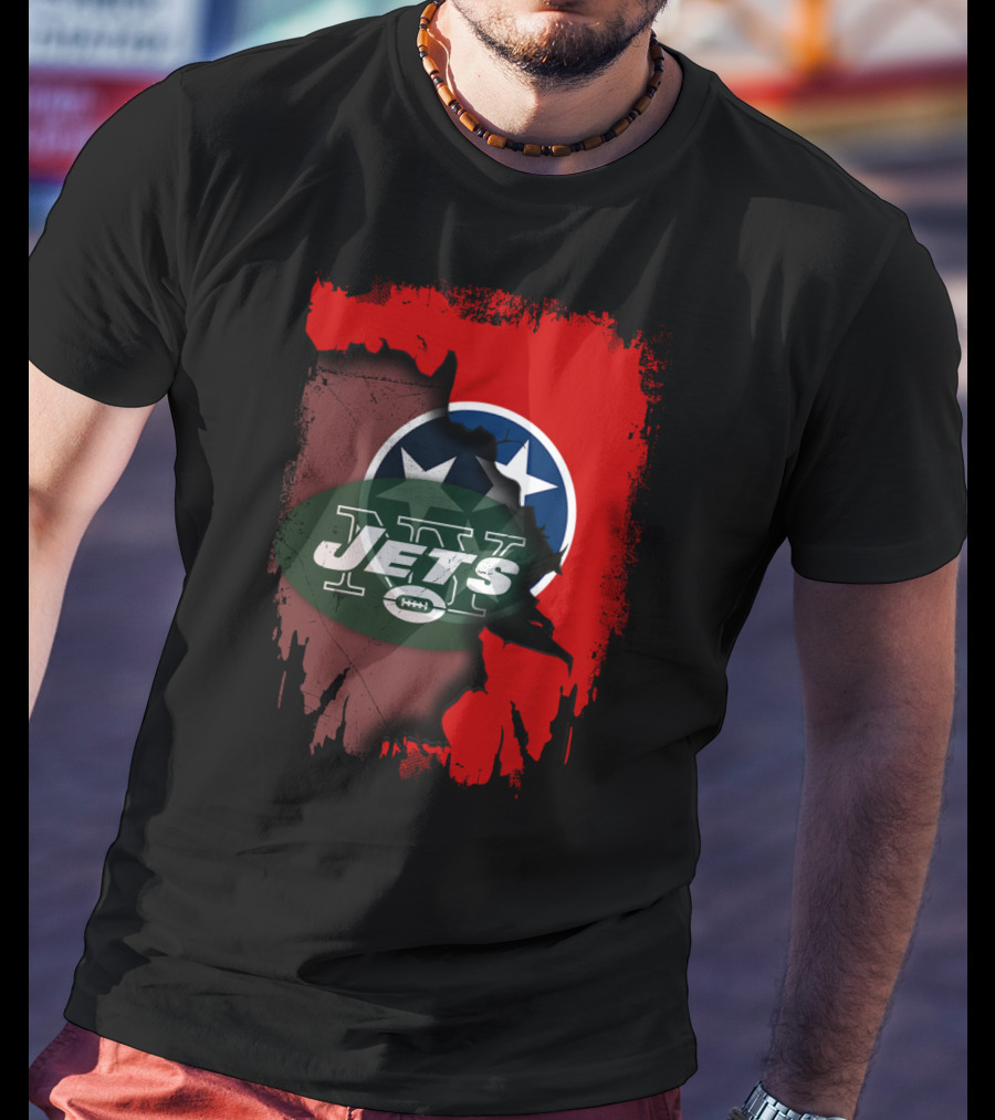 Tennessee State Meets New York Jets NFL Fusion T-Shirt