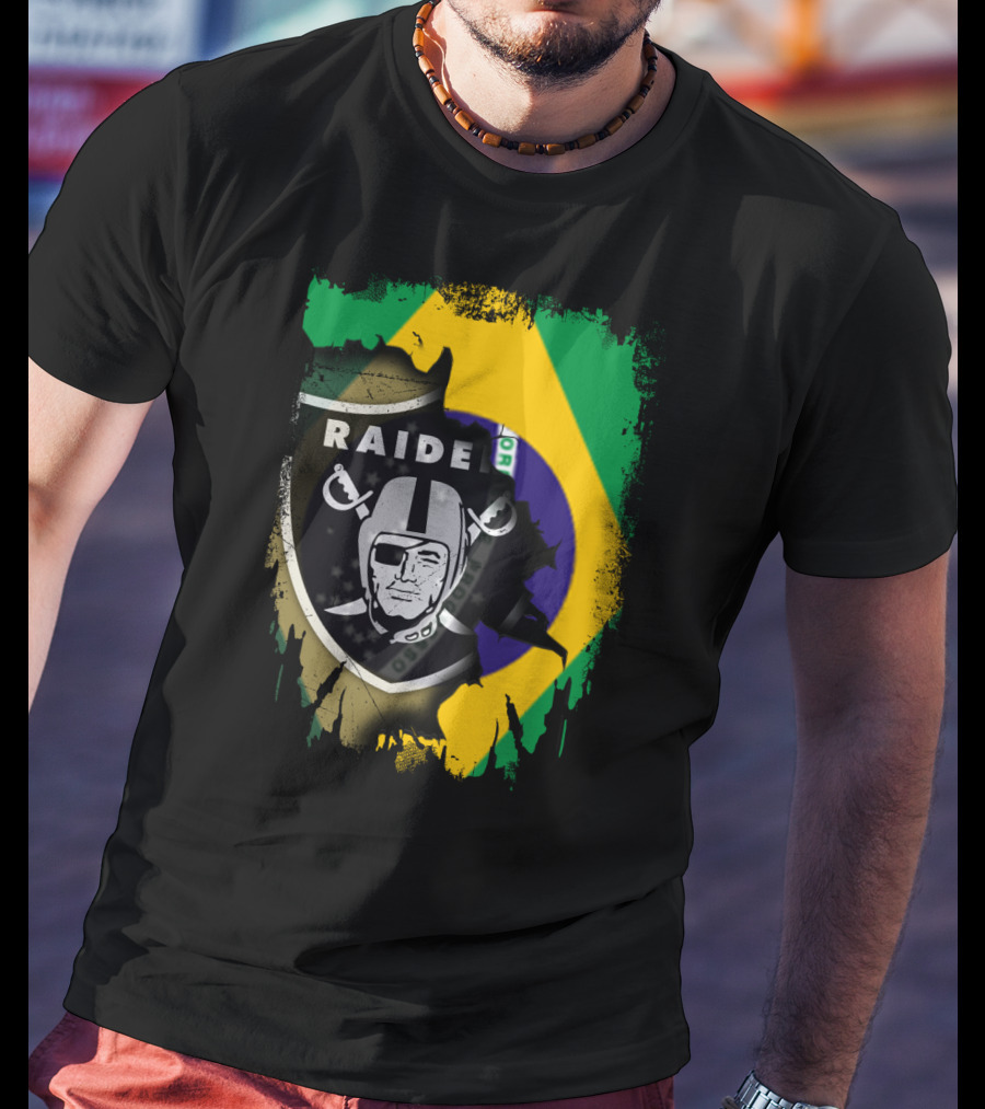 Together Brazil Raiders Splash Flag Emblem T-Shirt
