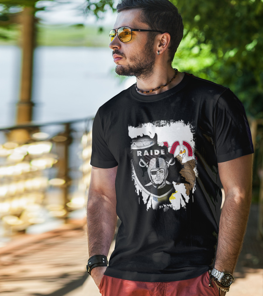 Raiders And Illinois Unity Emblem T-Shirt