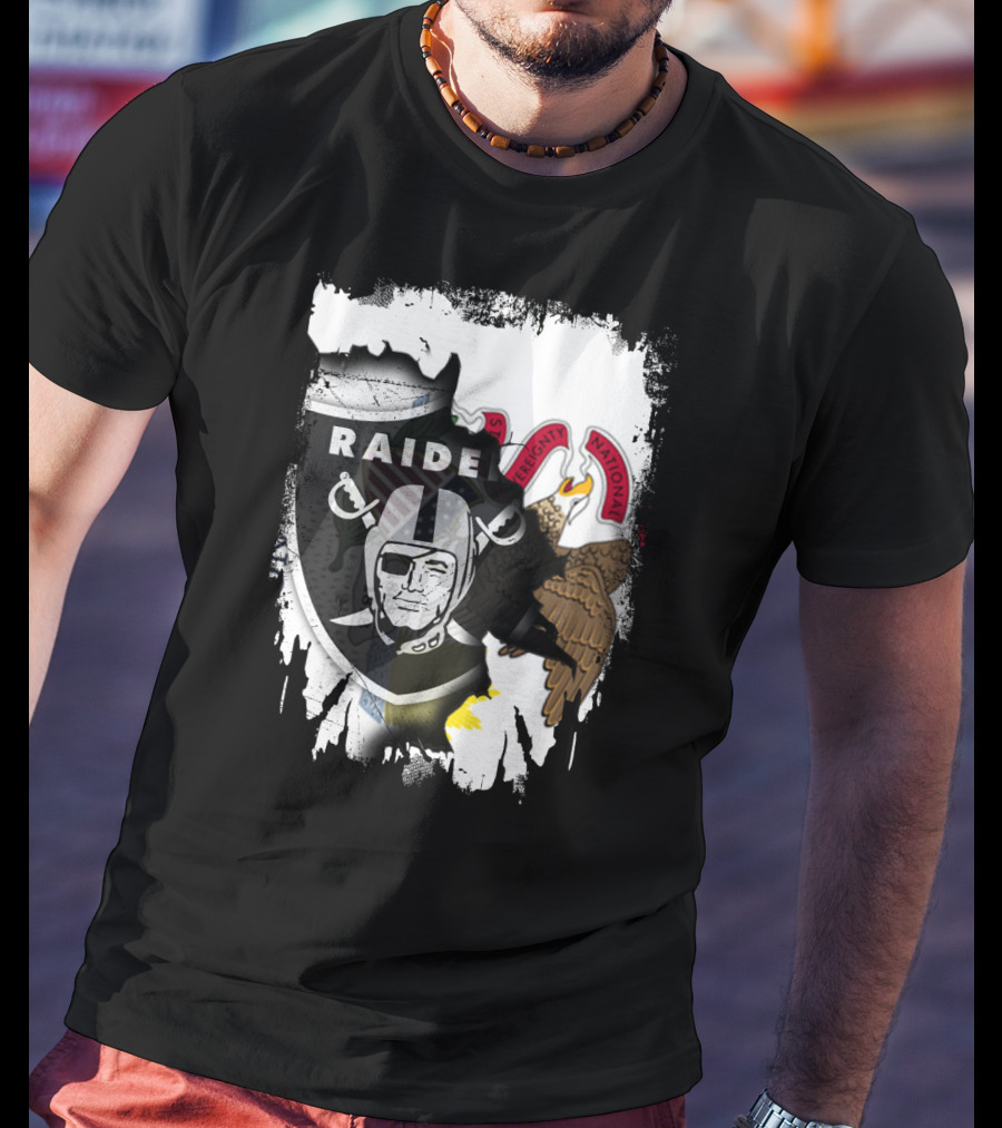 Raiders And Illinois Unity Emblem T-Shirt