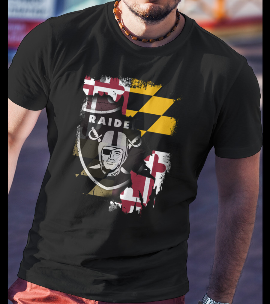 Maryland Flag Raiders Helmet T-Shirt