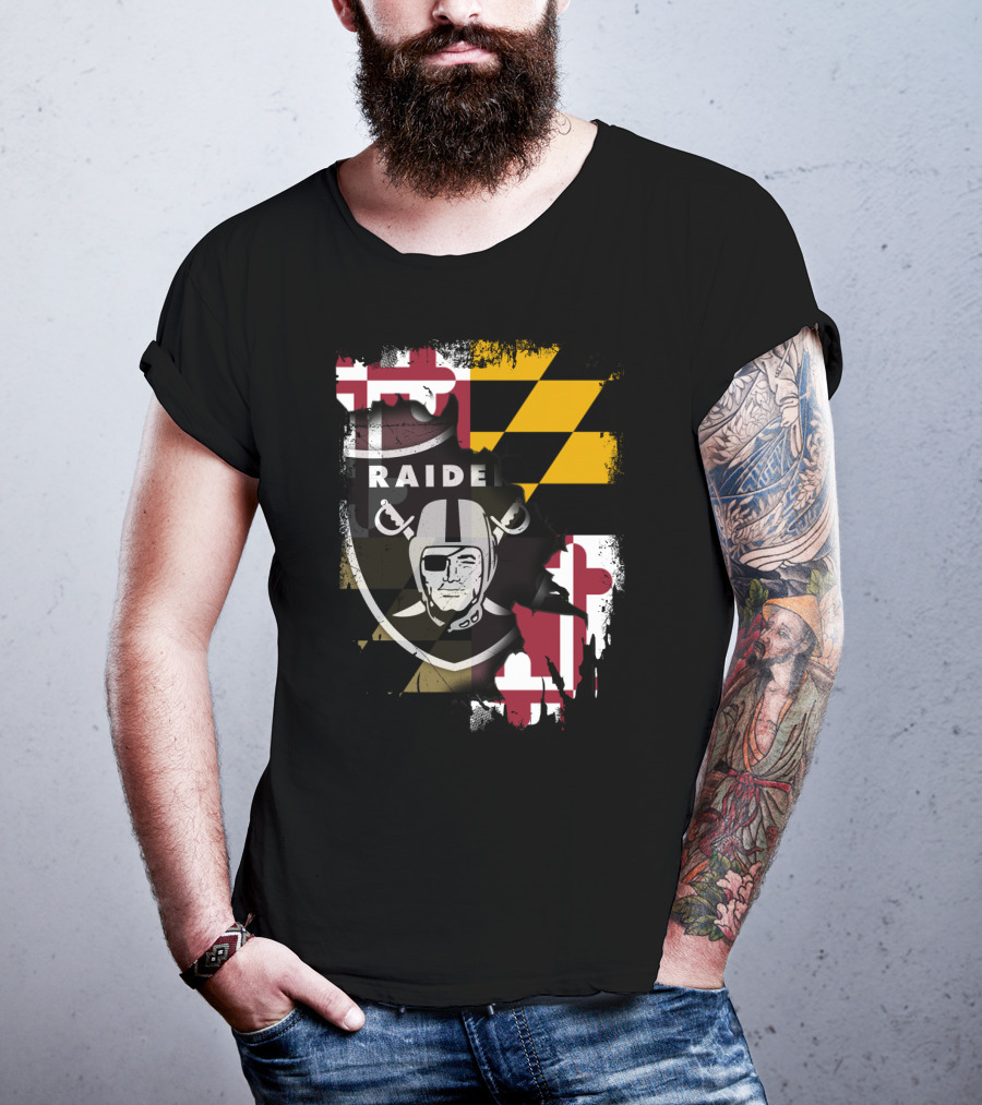 Maryland Flag Raiders Helmet T-Shirt