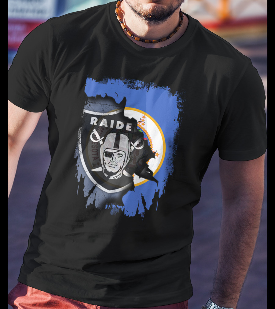Raiders Minnesota State Flag Fusion T-Shirt
