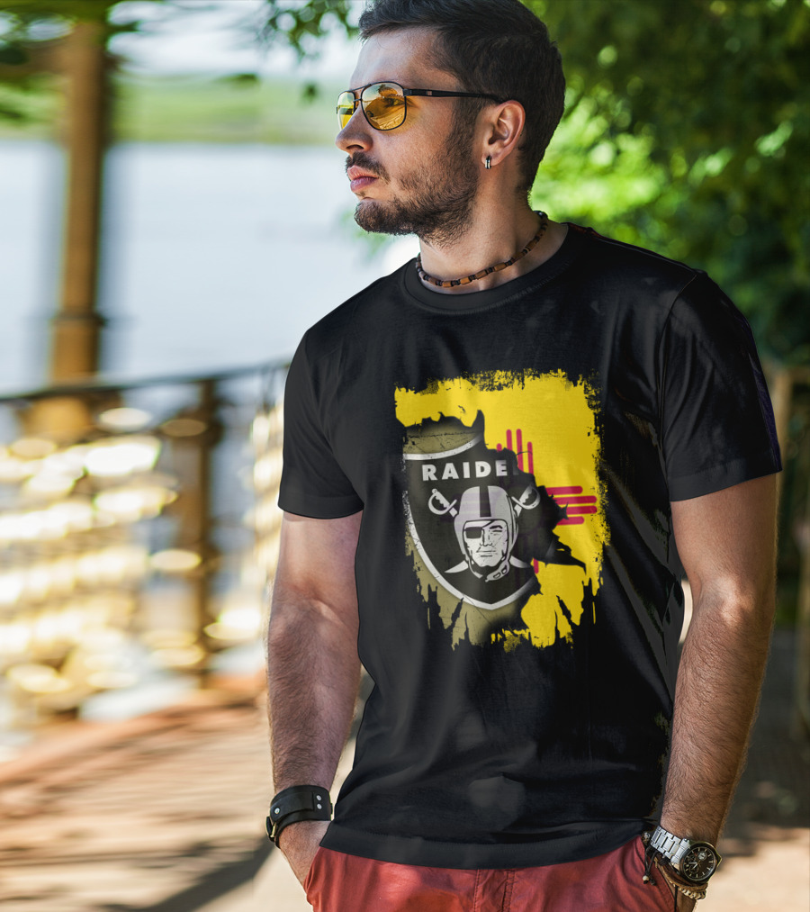 Raider Nation New Mexico Zia Symbol Fusion T-Shirt