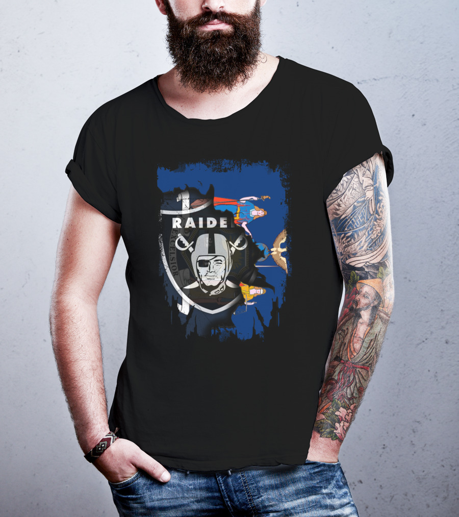 Together New York Raiders Motif With State Flag Symbolism T-Shirt