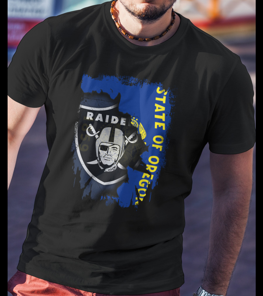 State Of Oregon Raiders Shield Emblem T-Shirt