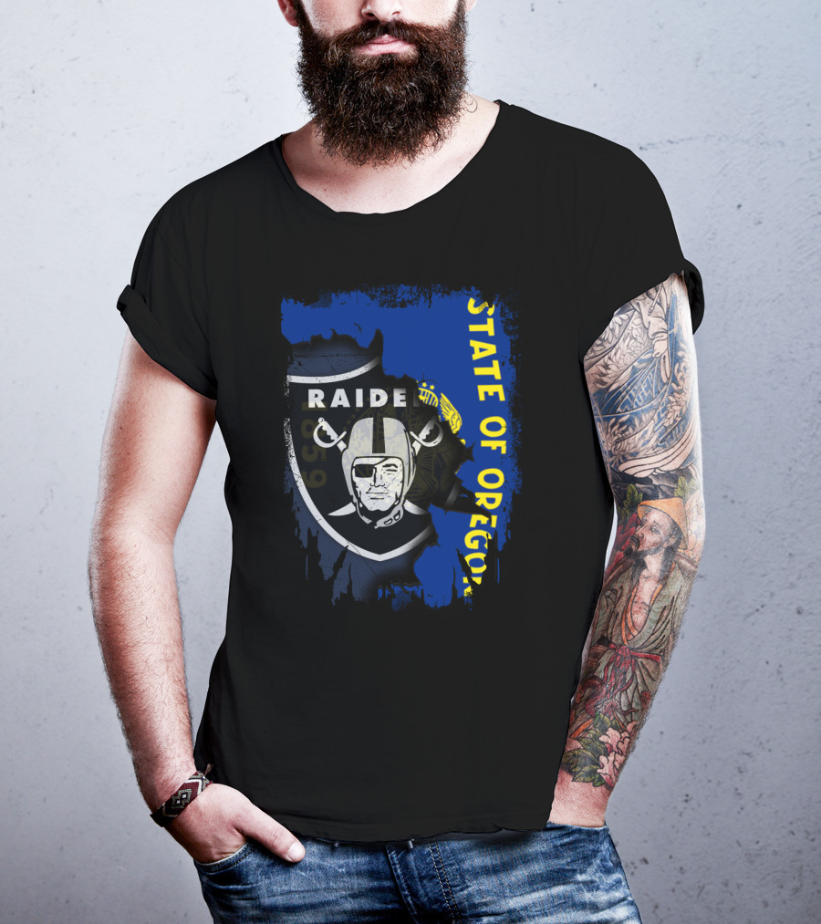 State Of Oregon Raiders Shield Emblem T-Shirt