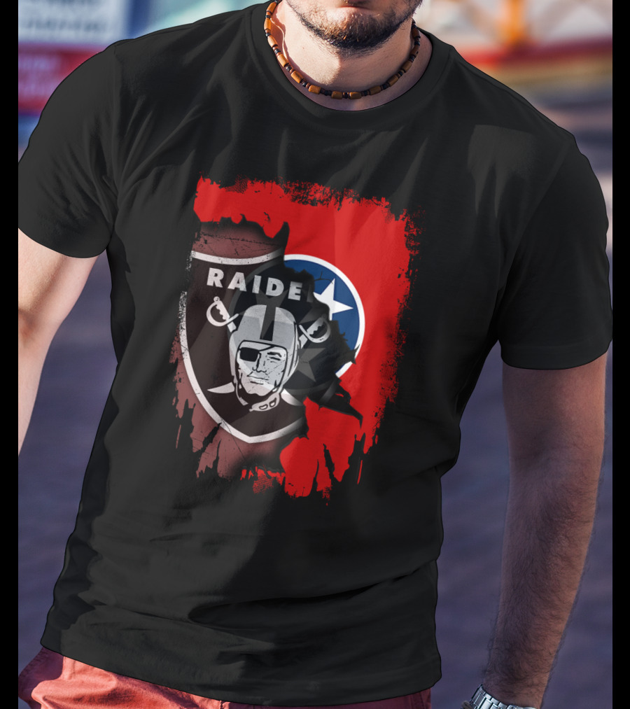 Raiders And Tennessee United With Iconic Helmets And Stars T-Shirt