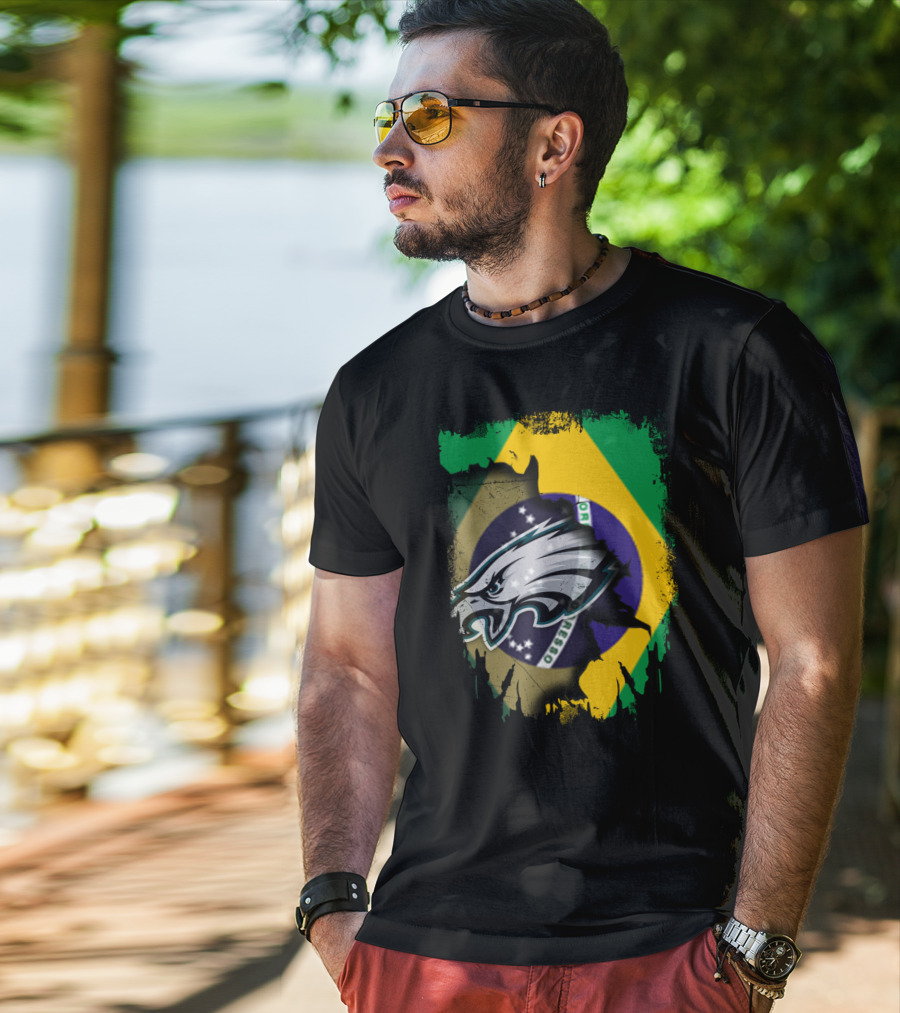 Together Brazil Philadelphia Eagles Fusion T-Shirt
