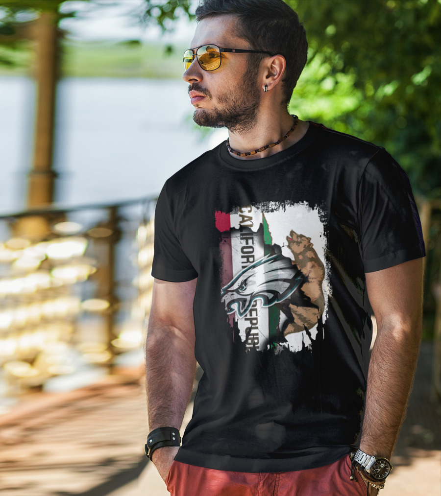 California Republic With Eagles T-Shirt