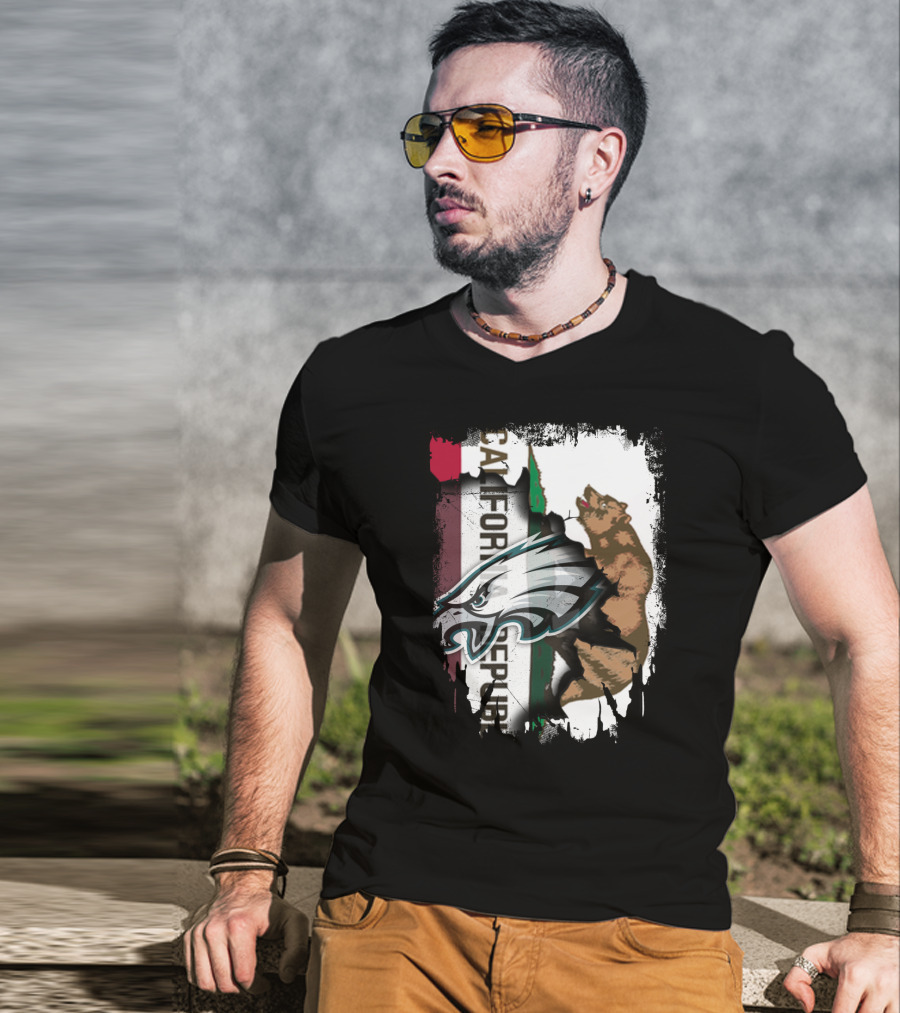 California Republic With Eagles T-Shirt