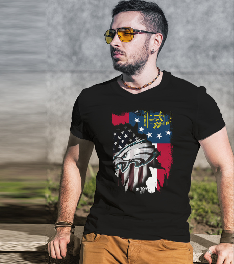 Georgia Flag With Eagles American Pride Together T-Shirt