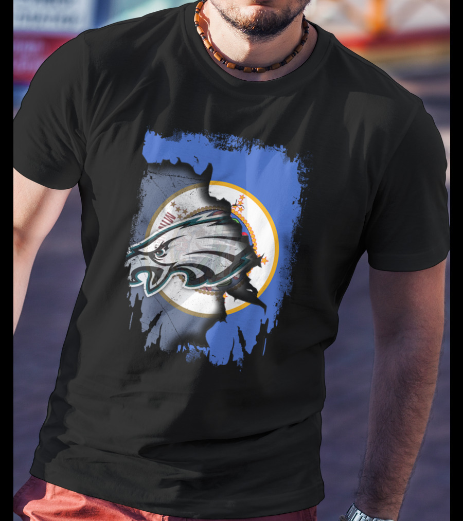 Minnesota State Flag Timeless Eagles Collaboration T-Shirt