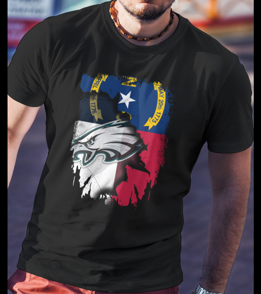Together North Carolina Eagles Flag Fusion T-Shirt