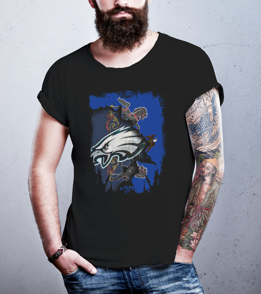 Pennsylvania Eagles United With State Crest T-Shirt