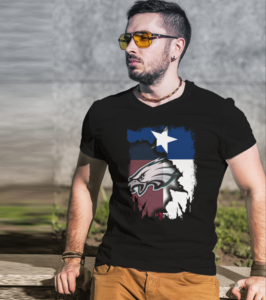 Together Texas Philadelphia Eagles Lone Star Pride T-Shirt