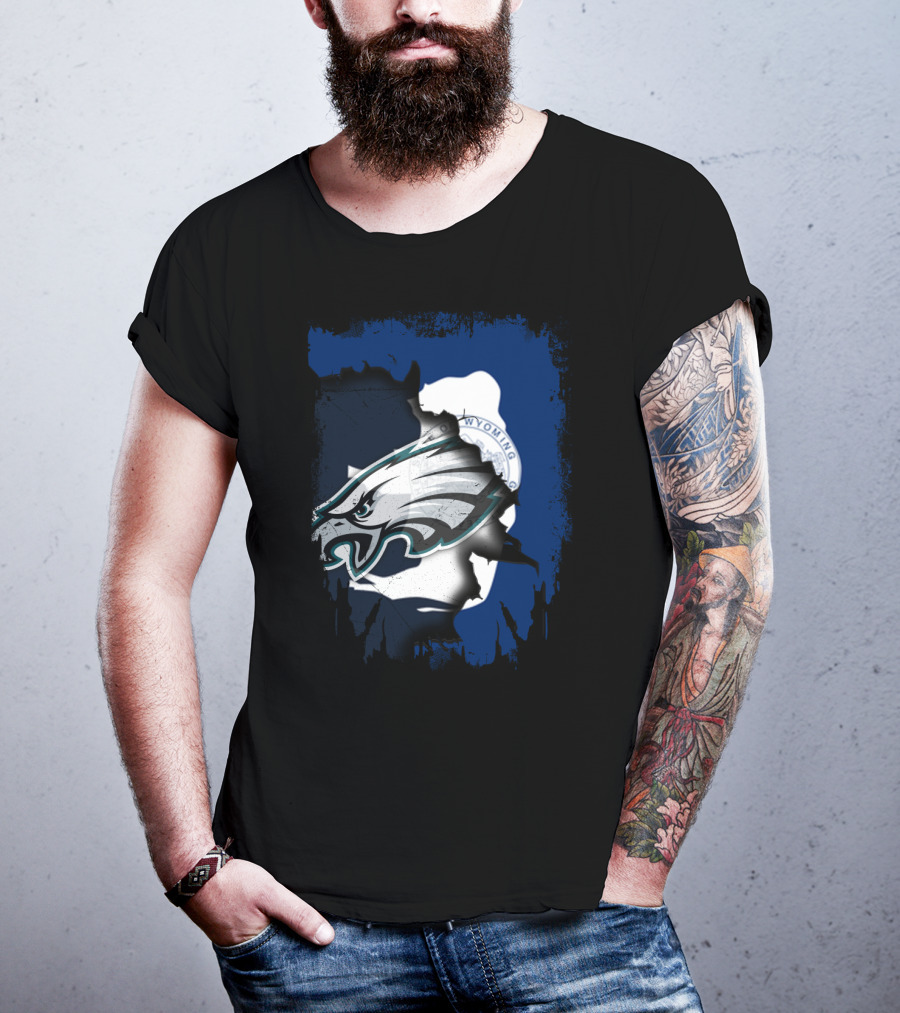 Wyoming Together Eagles Head T-Shirt