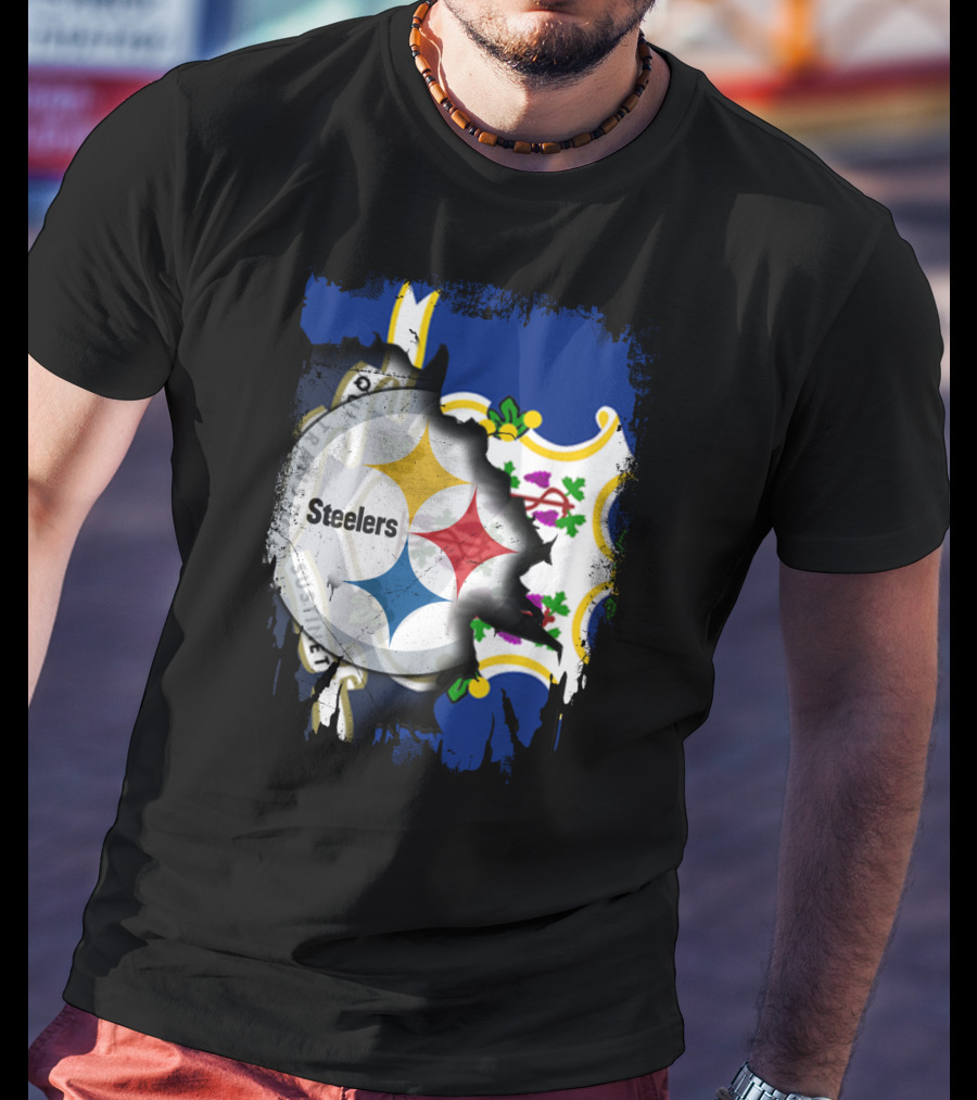 Connecticut Pride With Steelers Spirit T-Shirt