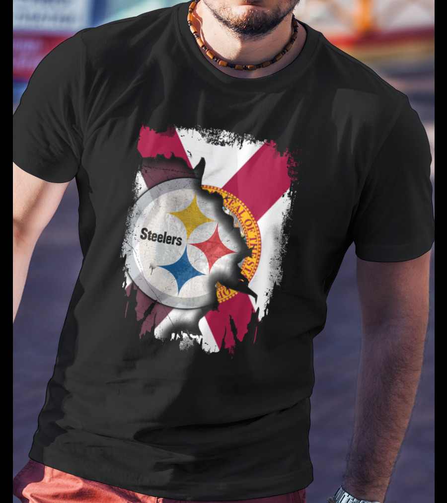 Steelers Florida State Pride Burst Emblem T-Shirt
