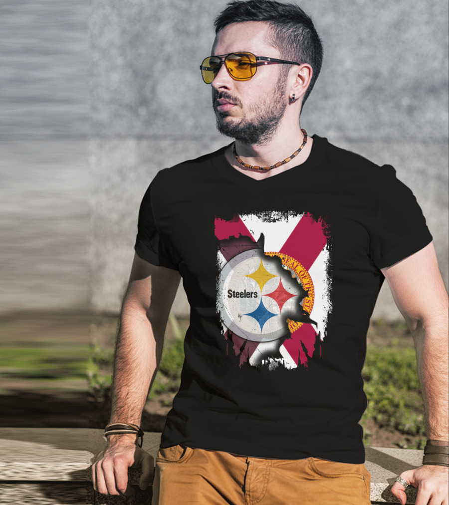 Steelers Florida State Pride Burst Emblem T-Shirt