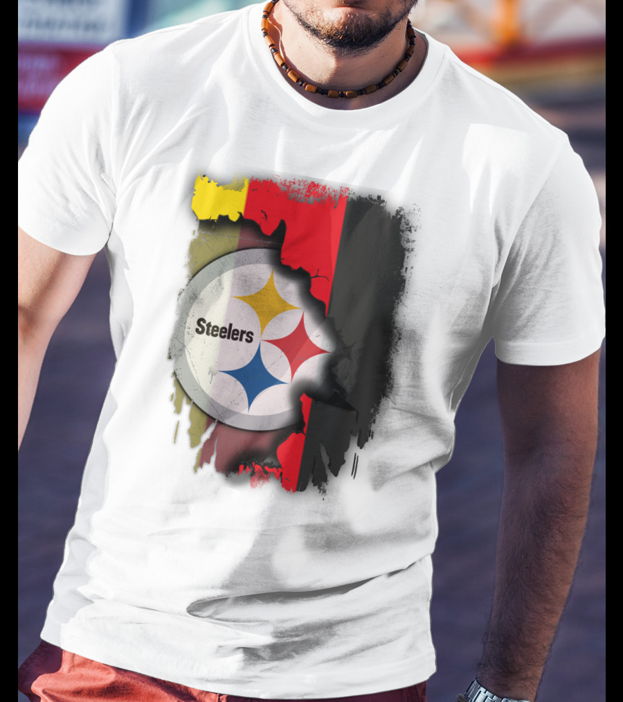 Germany Steelers Fusion With Flag And Logo Elements T-Shirt