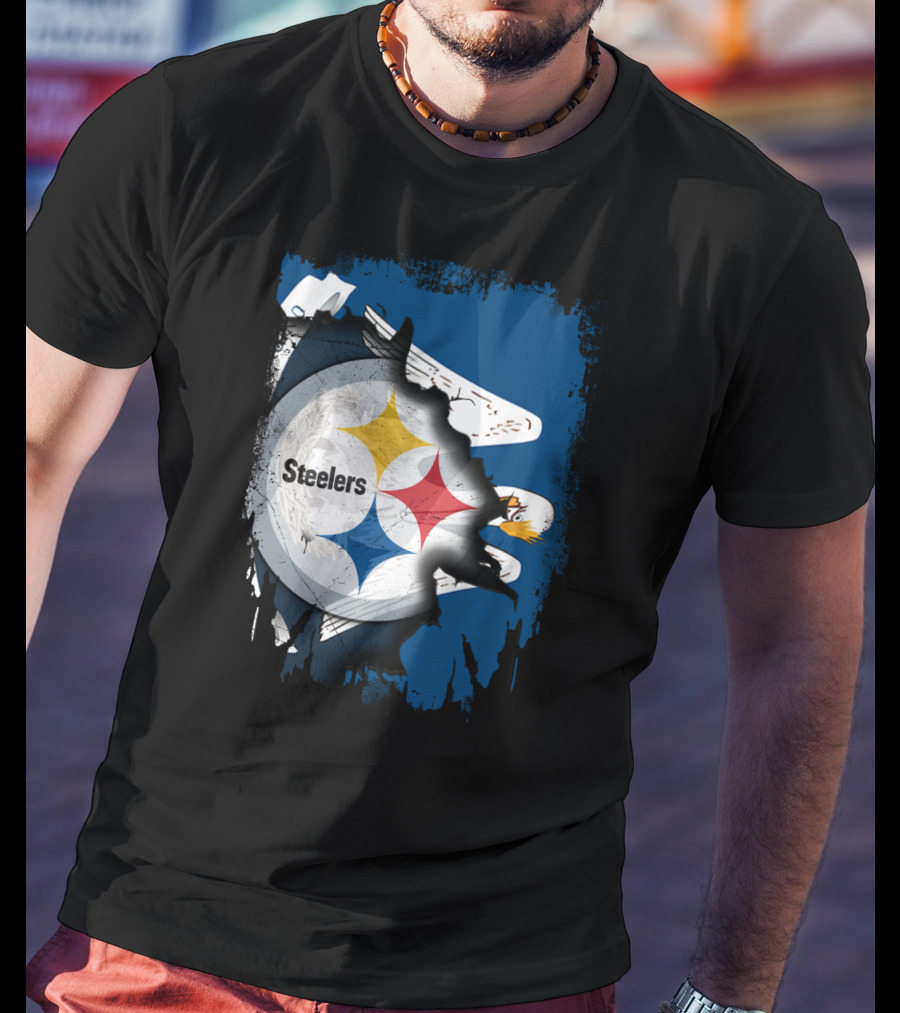 Steelers With Louisiana Spirit Eagles T-Shirt