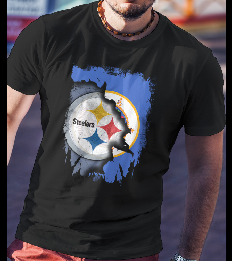 Steelers And Minnesota United Iconic Symbol Fusion T-Shirt
